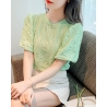 blouse  wanita korea import hijau T9038