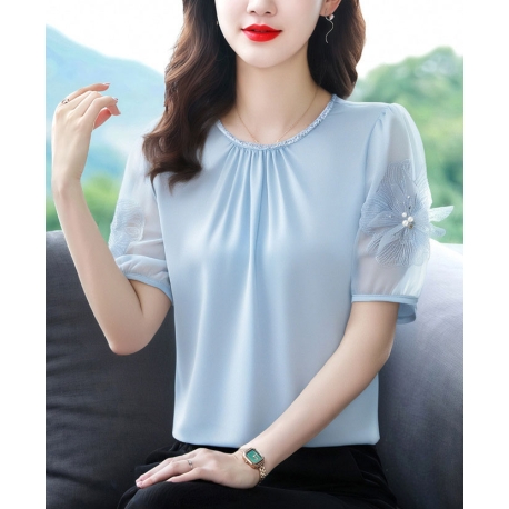 blouse  wanita korea import hijau T9040