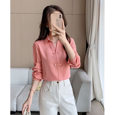 Kemeja lengan pendek wanita korea import T9033