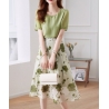setelan rok  wanita korea import D8623