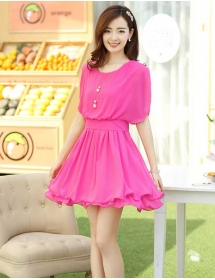 dress chiffon import D2756