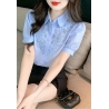 kemeja wanita korea import T9051