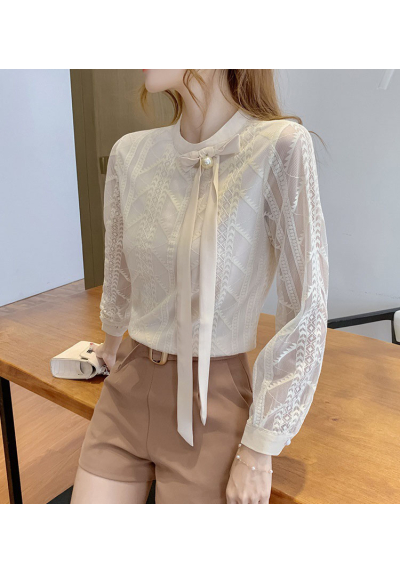 blouse brukat wanita korea import T9055
