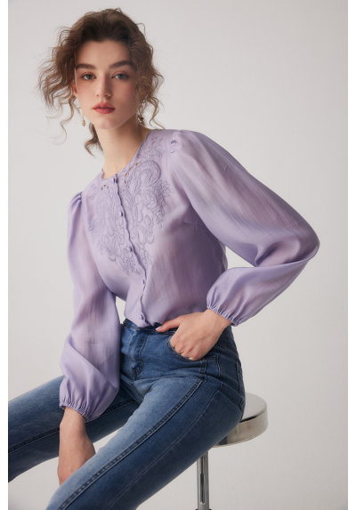 blouse  lengan panjang wanita korea import T9004
