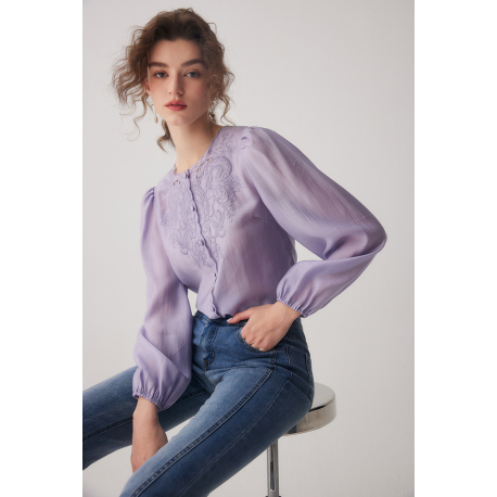 blouse  lengan panjang wanita korea import T9004