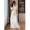 setelan brukat  wanita korea import D8633
