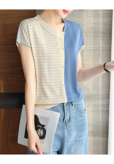 blouse brukat wanita korea import T9056