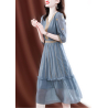 midi dress  wanita korean import  D8635
