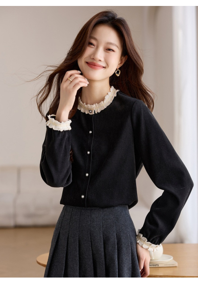 blouse wanita korea  lengan panjang import T9023