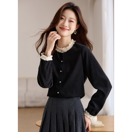 blouse wanita korea  lengan panjang import T9023