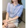 blouse v-neck  wanita korea import T9069