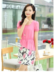 dress chiffon import D2774