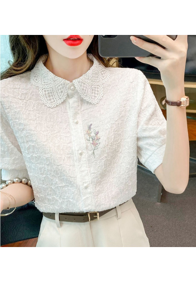 kemeja wanita korea lengan pendek T9074