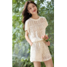 setelan brukat  wanita korea import D8637