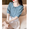 kemeja wanita korea kerah sailor  T9079