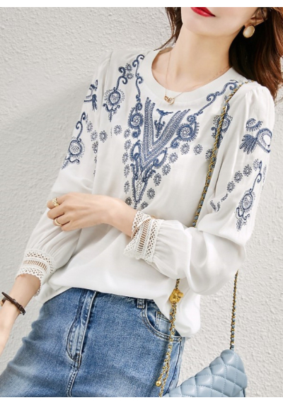 blouse v-neck  wanita korea import T9077