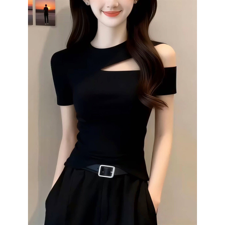 kemeja wanita korea lengan pendek T9083