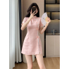 setelan  cheongsam wanita korea import D8648