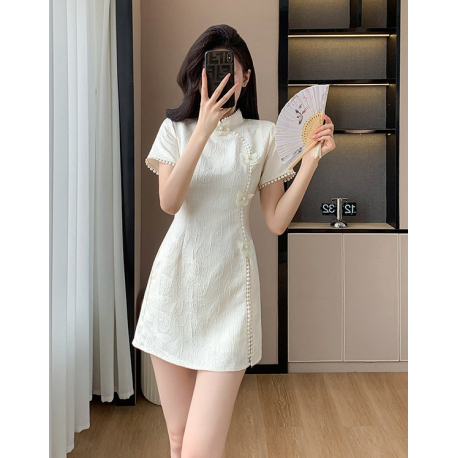 setelan  cheongsam wanita korea import D8648