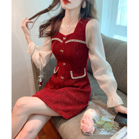 dress wanita korea import D8645