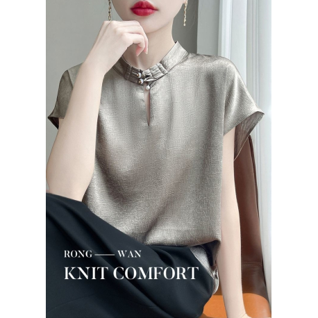 blouse  hitam wanita korea T9089