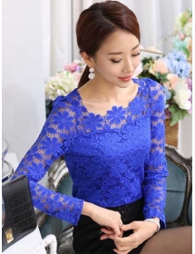 blouse brukat lengan panjang T2679