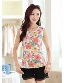 tanktop motif bunga T2694