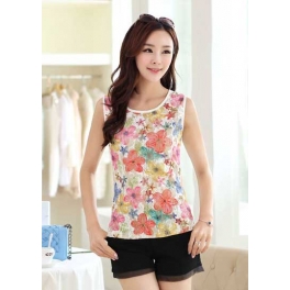 tanktop motif bunga T2694