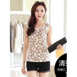 tanktop motif bunga T2695