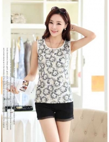 tanktop motif bunga T2696