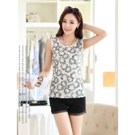 tanktop motif bunga T2696