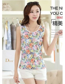 tanktop motif bunga T2698