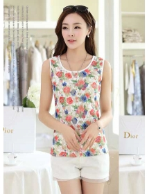 tanktop motif bunga T2699