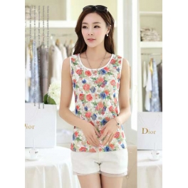 tanktop motif bunga T2699