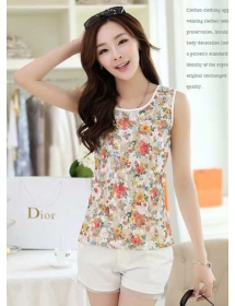 tanktop motif bunga T2701