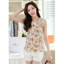 tanktop motif bunga T2701