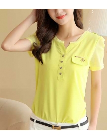 blouse v-neck T2737