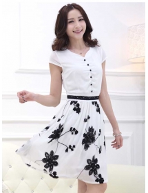 dress wanita korea D2876