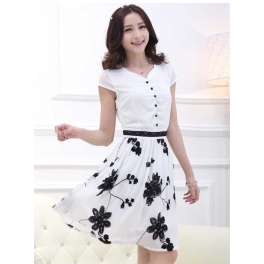 dress wanita korea D2876