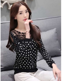 blouse polkadot T2827