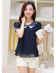 blouse chiffon import T2866