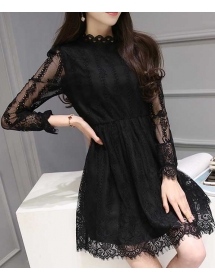 dress brukat korea D2961