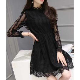 dress brukat korea D2961