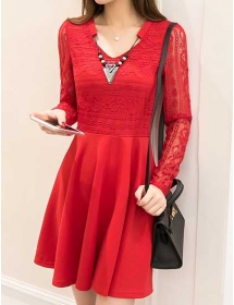 dress wanita import D2963