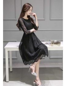 midi dress brukat D2980