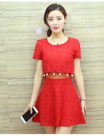 dress brukat korea D3000