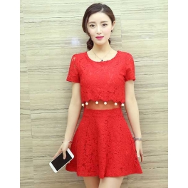 dress brukat korea D3000