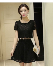 dress brukat korea D3002