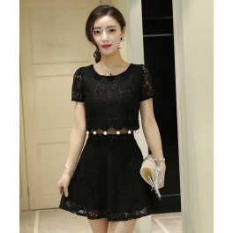 dress brukat korea D3002