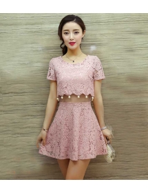 dress brukat korea D3003